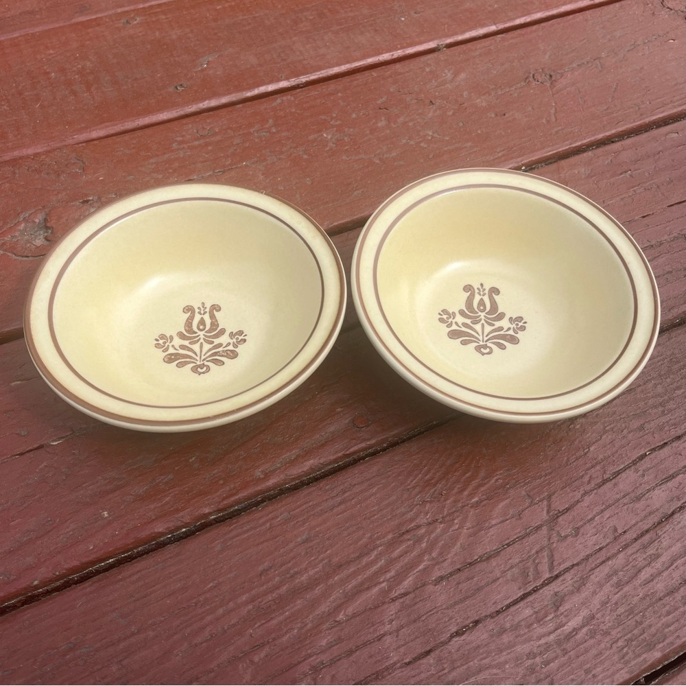 Pfaltzgraff USA Soup/Cereal 6” Bowls Lot Of Two Village Collection Vintage
